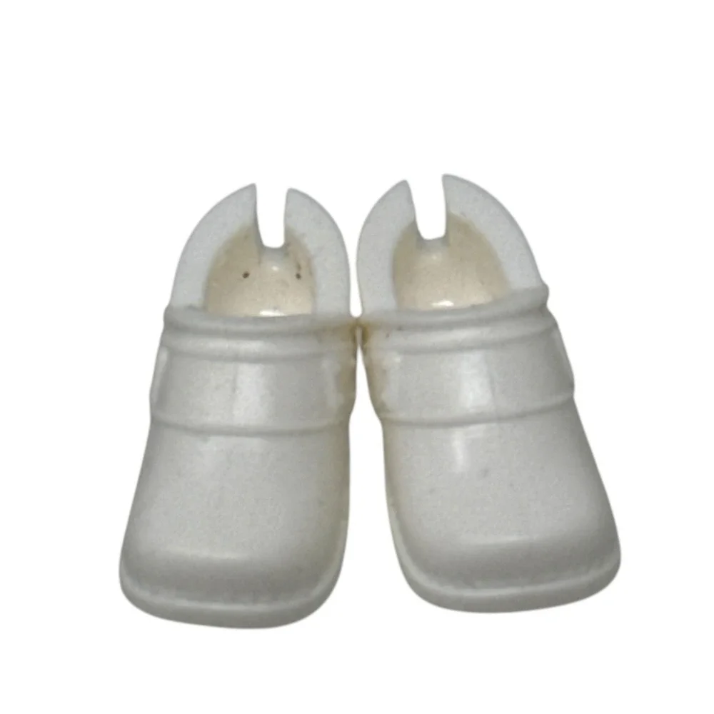 Mattel White Clog Shoes Barbie Fashionistas Footwear Doll Accessories